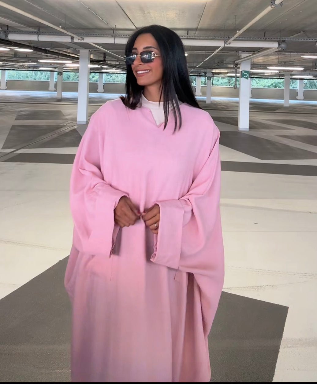 YAS ROZE ABAYA JURK MET ZAKKEN