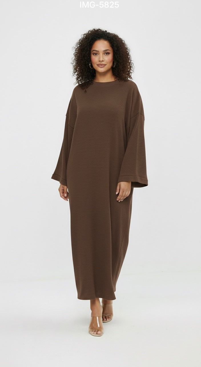 ZYRA BRUIN LANGE JURK