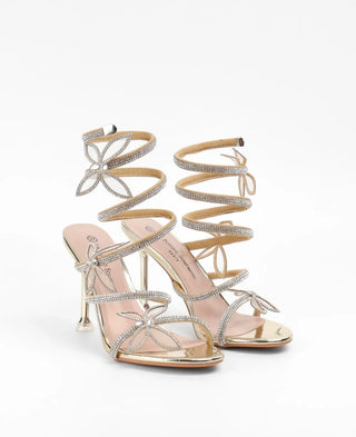 Hakken met vlinders goud glitters - BQB9159