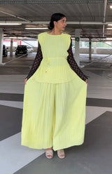 Plisse set butter yellow (PLUS)