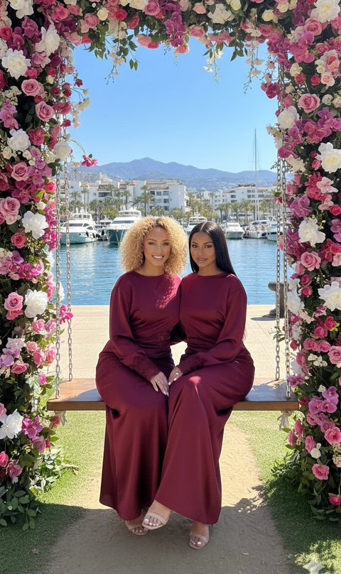 Velvet Wine Soirée - burgundy SQ01