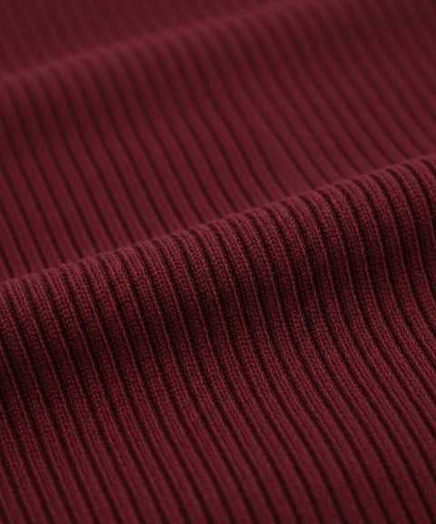 Valentine Special: Lange jurk burgundy met zakken - ZJ01