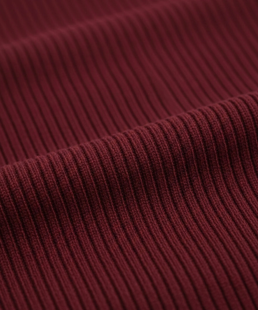 Valentine Special: Lange jurk burgundy met zakken - ZJ01