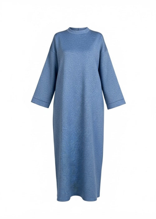 The jersey cotton Aura Basic Dress - blue