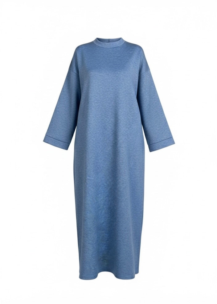 The jersey cotton Aura Basic Dress - blue