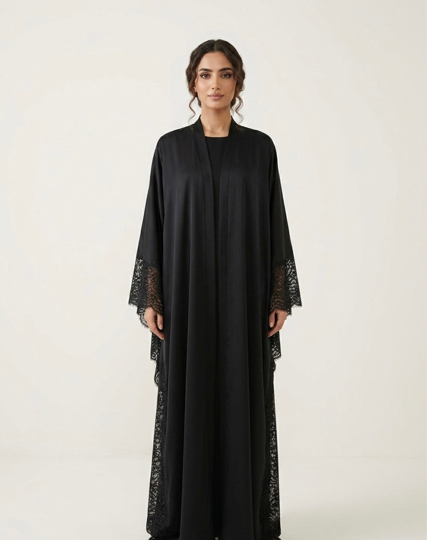 La Silhouette en Dentelle kimono - black exclusive