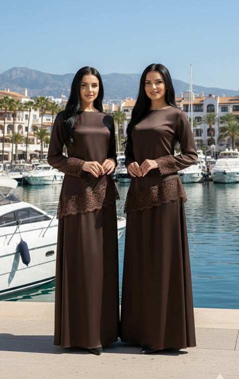 Velvet Wine Soirée - bruin SQ01