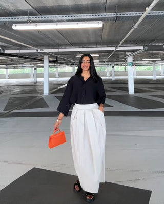 Plooien rok beige - 68030