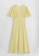 Amado jurk lang a manches papillon - yellow AZ1621