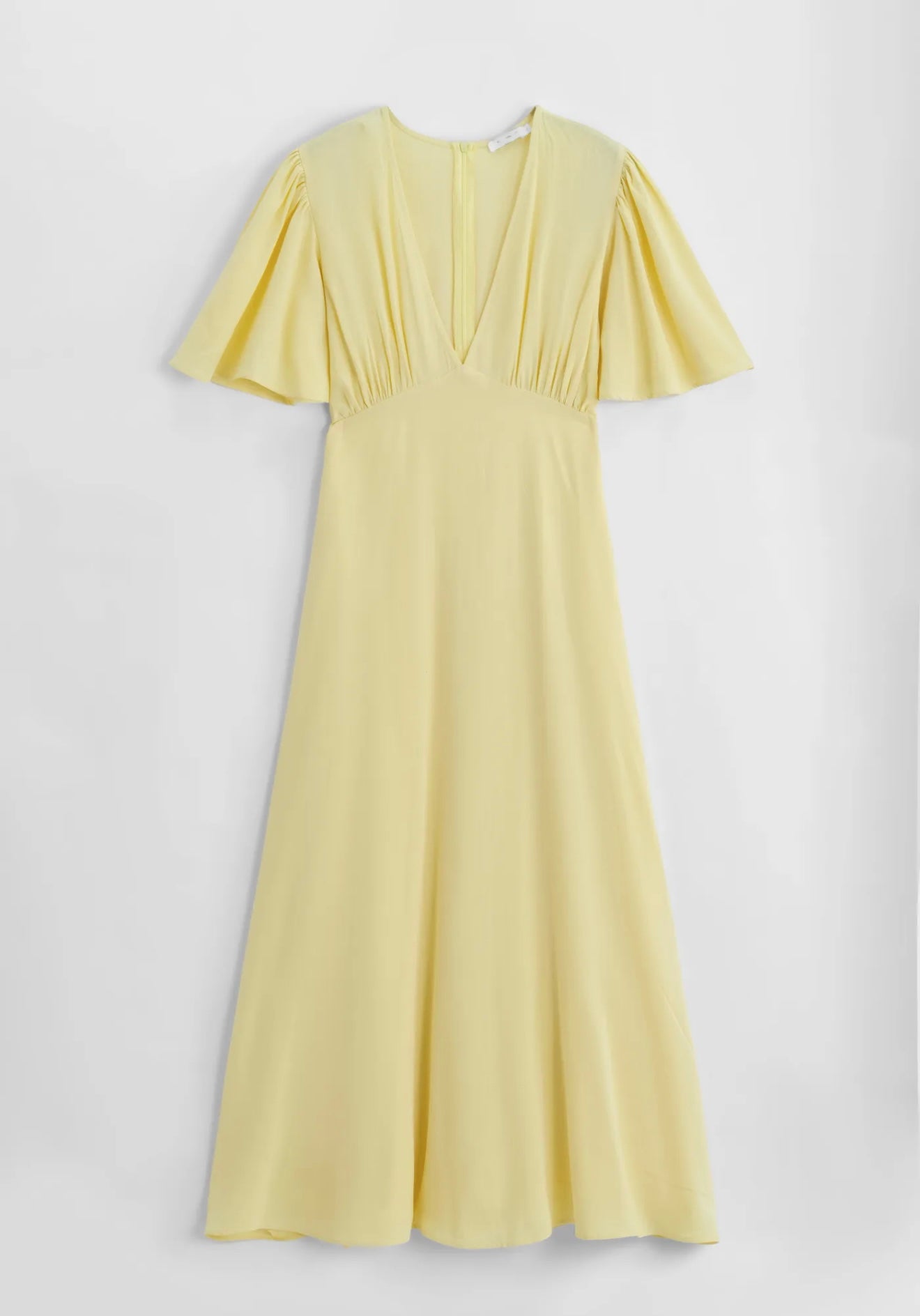 Amado jurk lang a manches papillon - yellow AZ1621