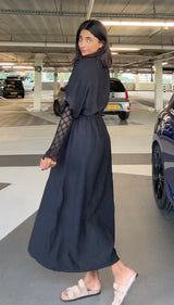 Jurk met zakken van viscose - M5707