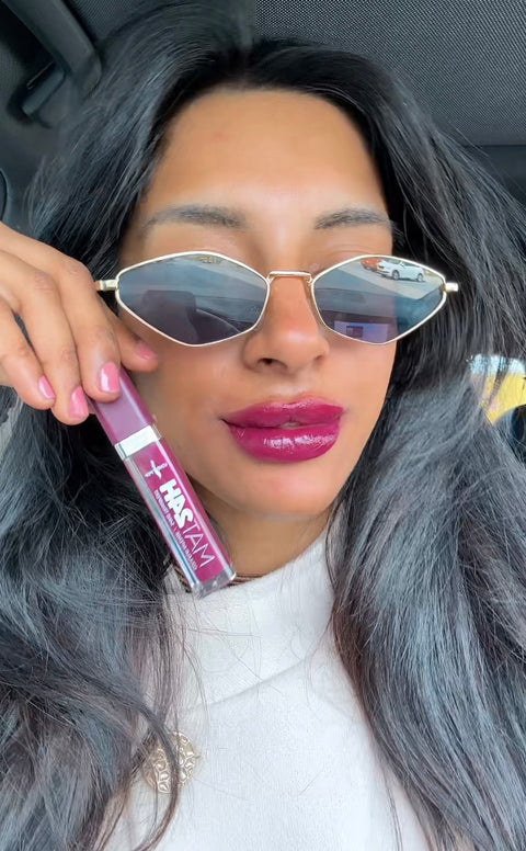 Hoogglans matte lippenglos 24H - purple