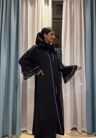 ABAYA SILVER SPARKLE DXB