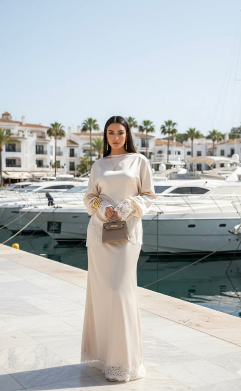 Velvet Wine Soirée - beige SQ01