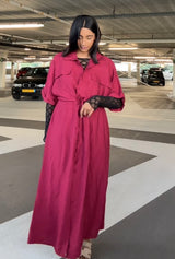 Jurk met zakken van viscose - M5707