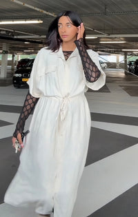 Jurk met zakken van viscose - M5707