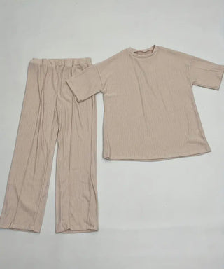 CRÊPE TWEEDELIG KORTE MOUWEN SET PLUS