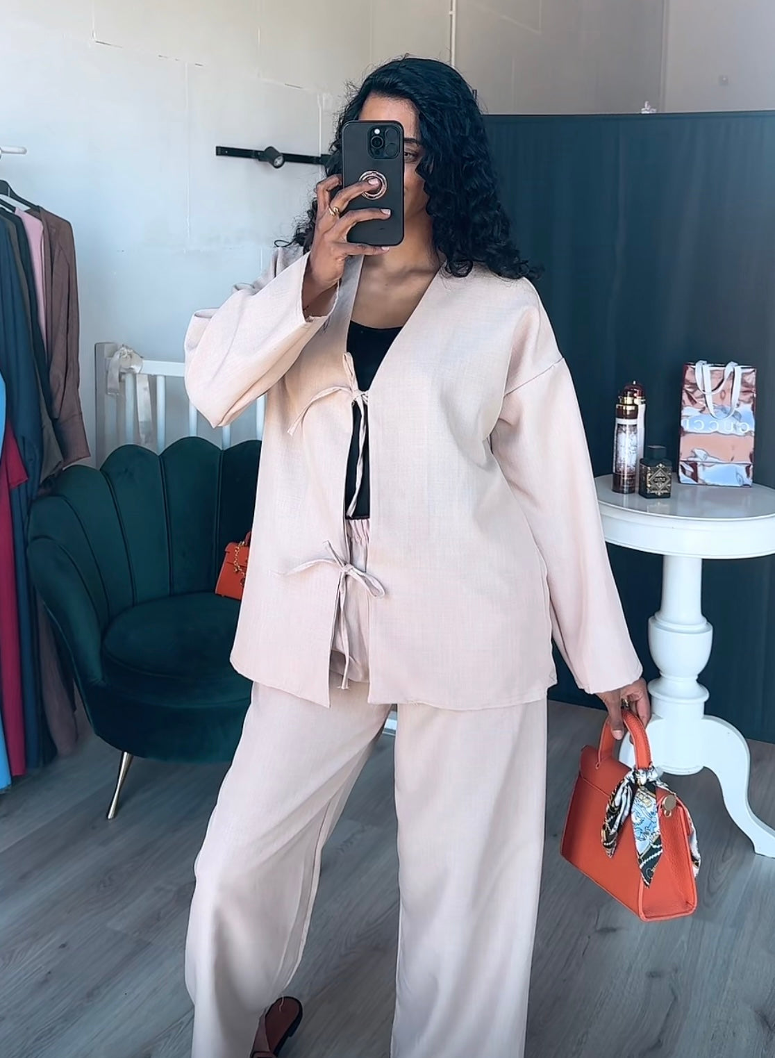 SS25 - Kimono strikjes met rekbare broek