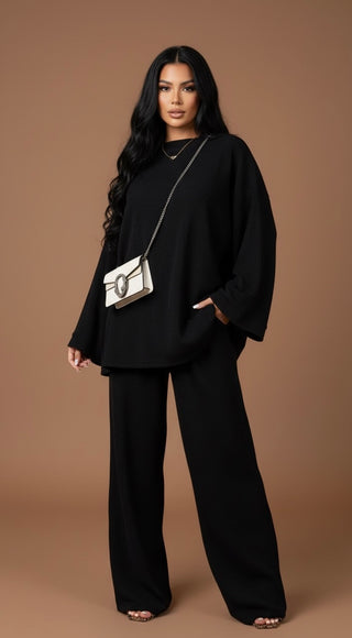 Zyra co-ord set - black PRE ORDER 6055