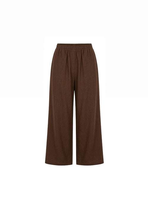 Blouse and pants summer - dark brown BPS01