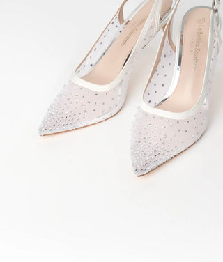 BLJY9266 - Witte hakken met steentjes