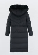INAYA Winterjas met bontkraag zwart - FC7583