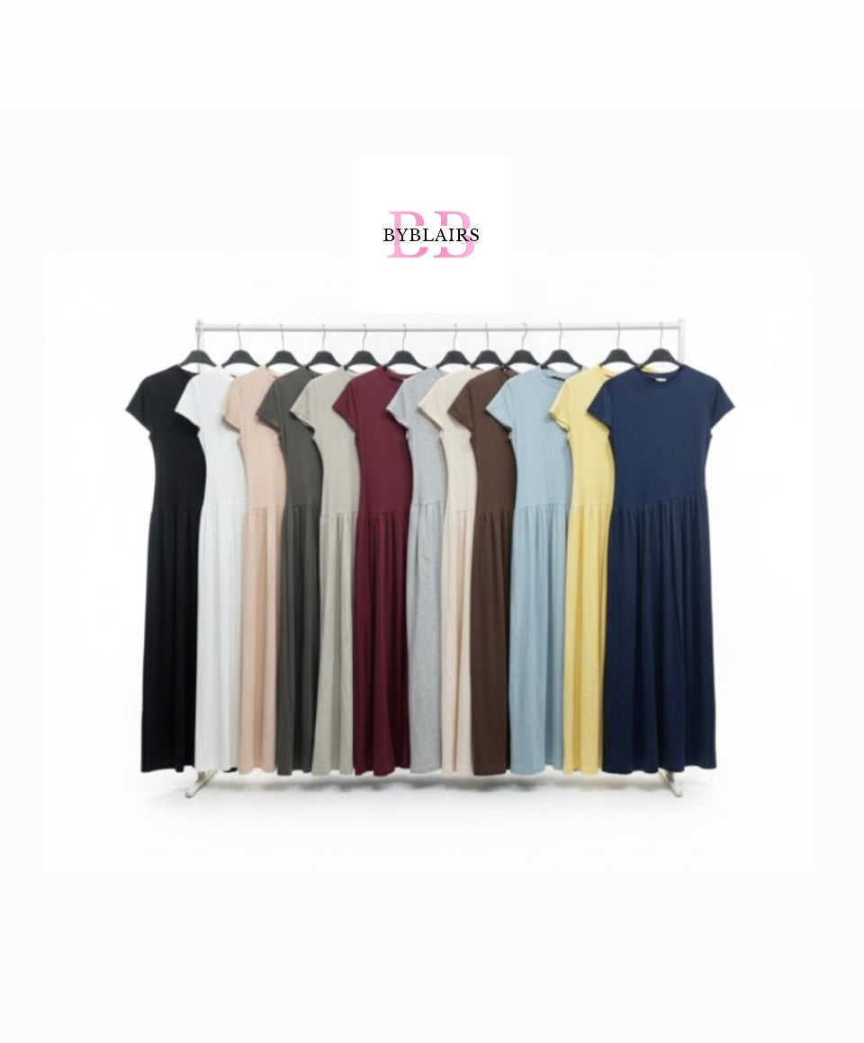 The Sunset Flow Dress - brown