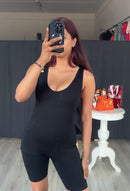 Jumpsuit met scrunch zwart