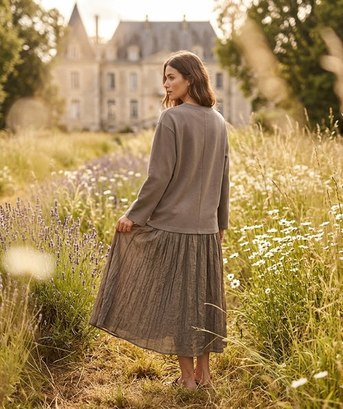 Lella long sleeves dress - taupe