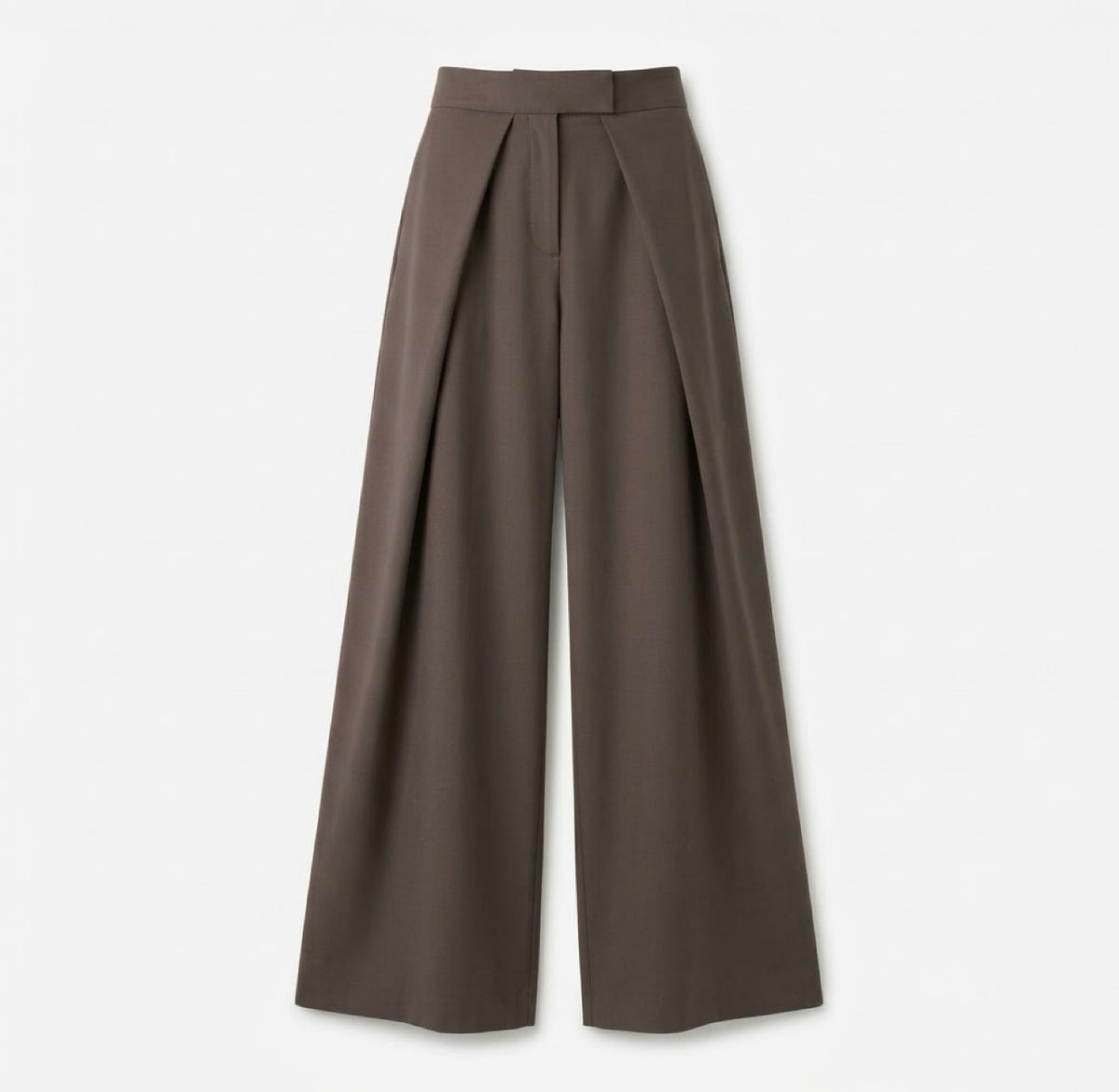 Stijlvolle Wijdvallende Beige Pantalon – Elegante & Tijdloze Damesbroek