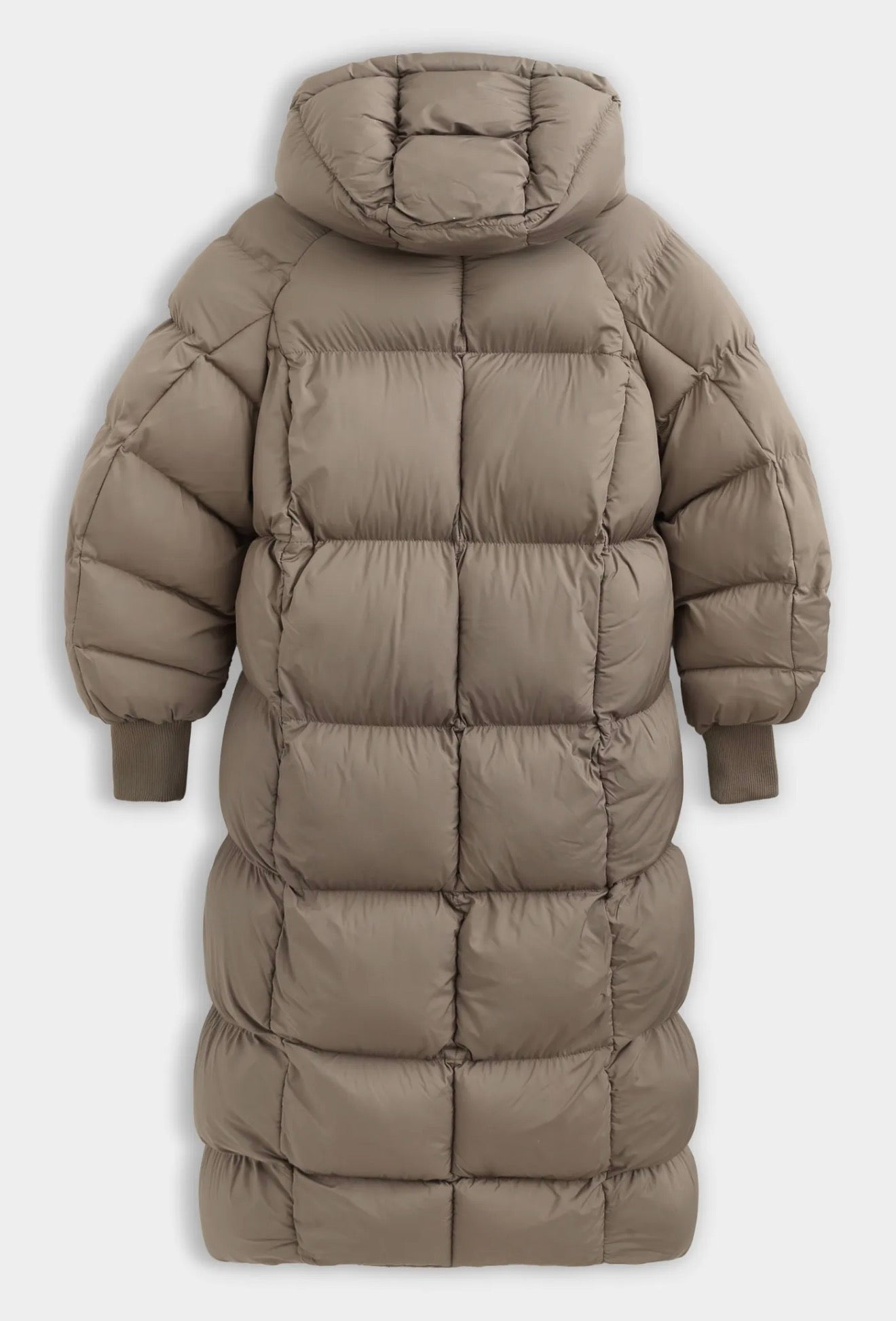 Winterjas met capuchon taupe - FC7657