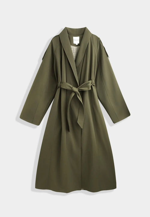 Manteljas met riem groen - AZ1586