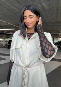 Jurk met zakken van viscose - M5707