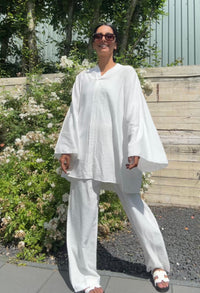 SARAH LANGE BLOUSE MET BROEK (P007)