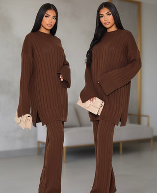 Oversized trui met wijde mouwen - 6011