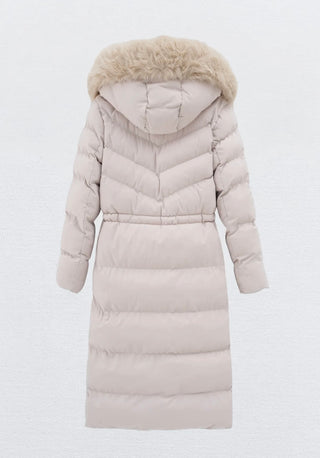 INAYA Winterjas met bontkraag zwart - FC7583