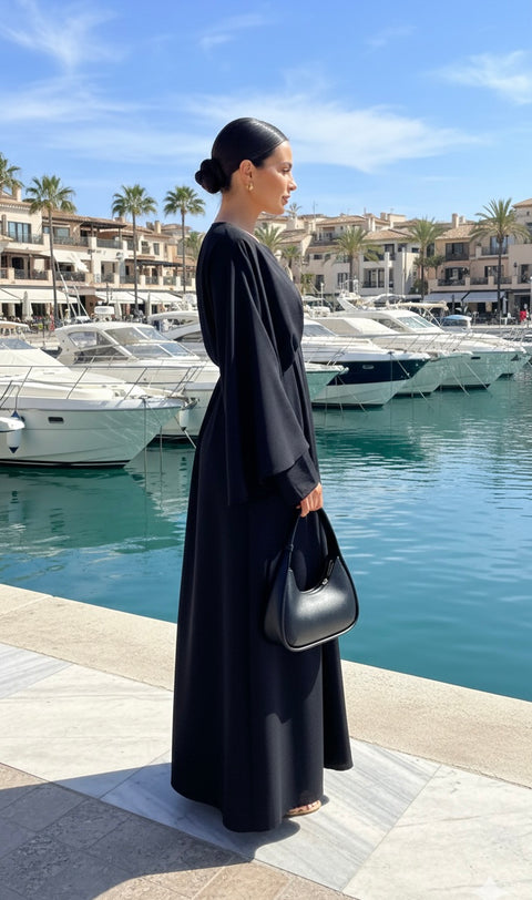 Zwart Flow Maxi - abaya jurk
