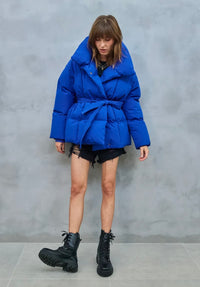 KORT PUFFER WINTERJAS BLAUW