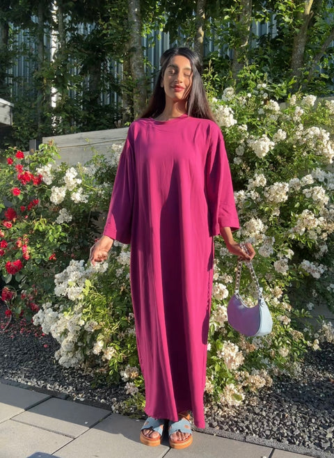 SS25 - katoenen wijde tshirt jurk