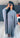 Abaya touwtjes wijde jurk grijs