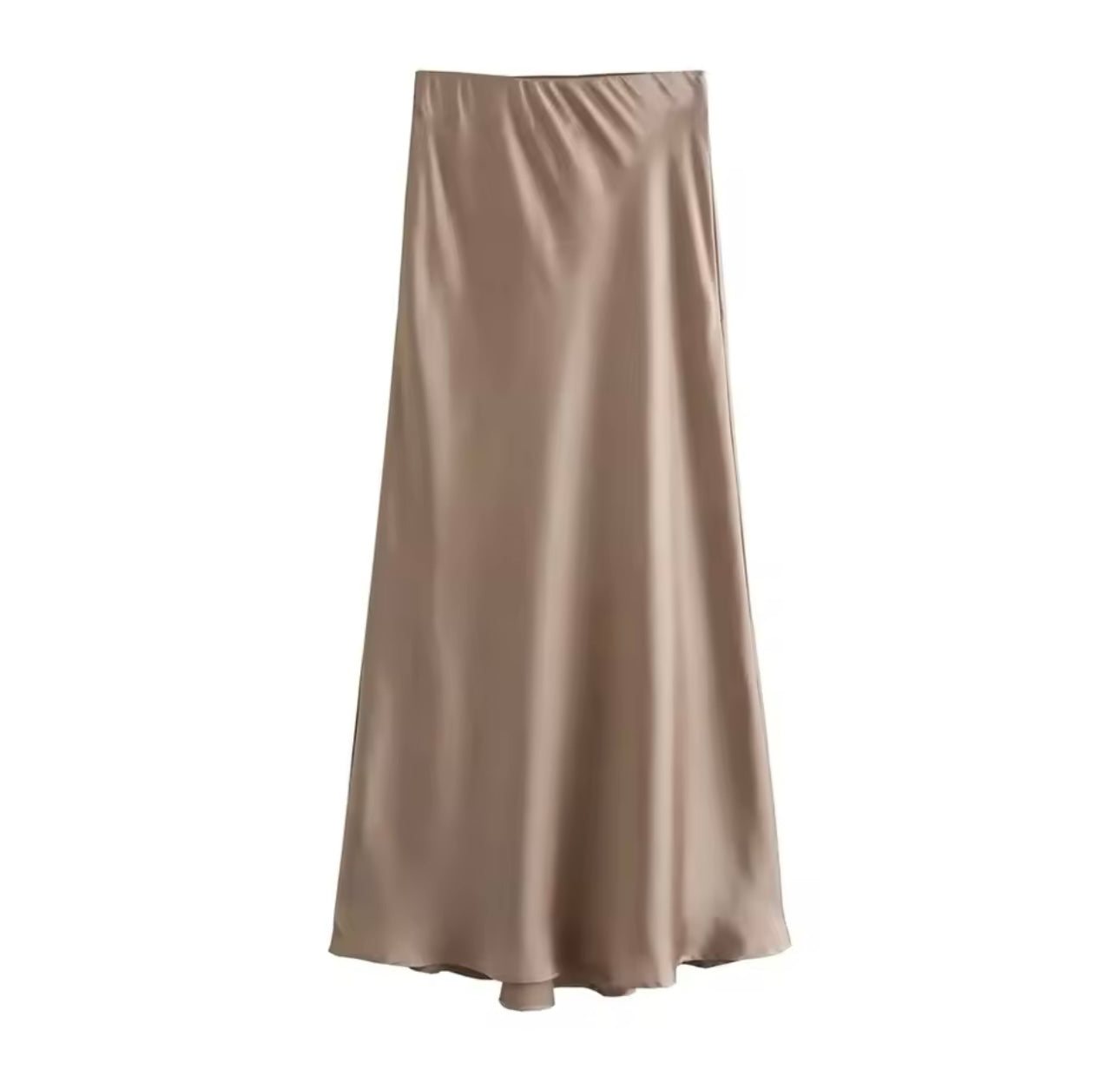 SS25 - Taupe satijnen rok
