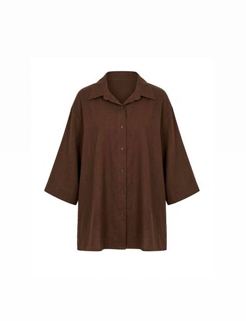 Blouse and pants summer - dark brown BPS01
