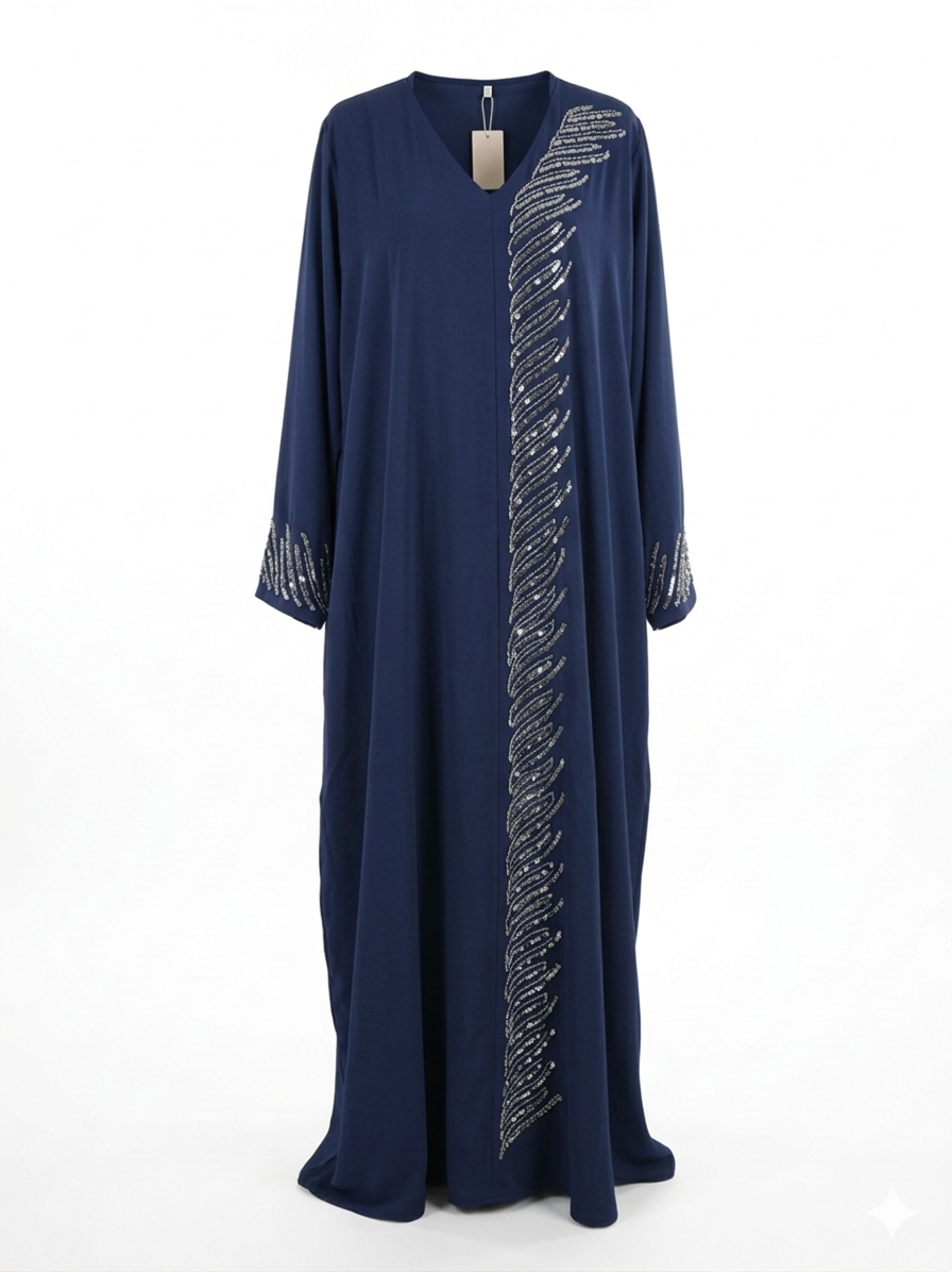 De "Midnight Shimmer" Abaya