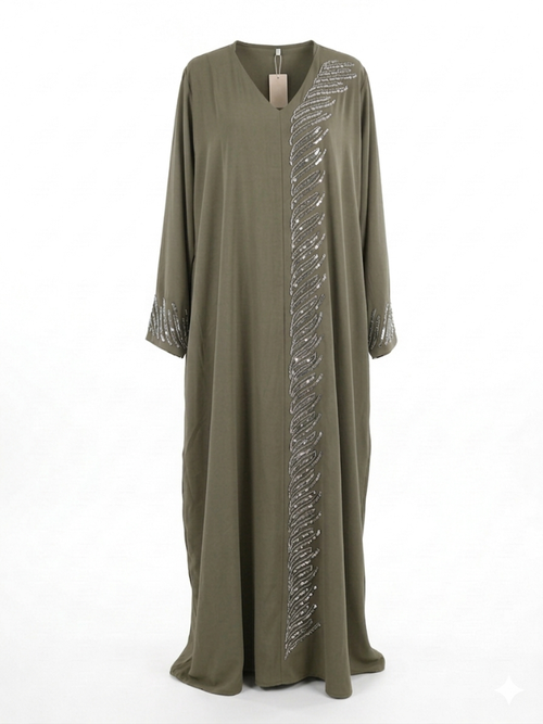 De "Midnight Shimmer" Abaya