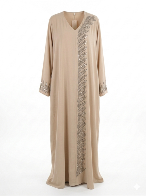 De "Midnight Shimmer" Abaya