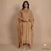 Sahara butterfly abaya - licht bruin