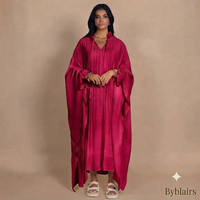 Sahara butterfly abaya - roze