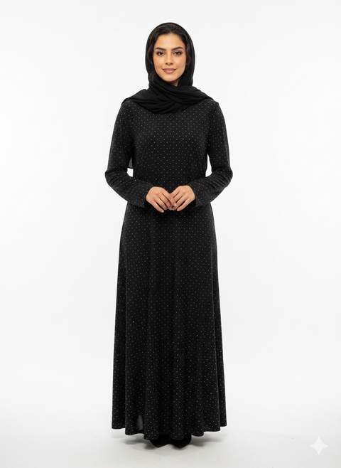 Jurk met glitters en verstelbare strik achterkant - 10321