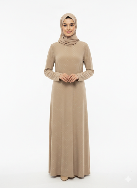 Jurk met glitters en verstelbare strik achterkant - 10321