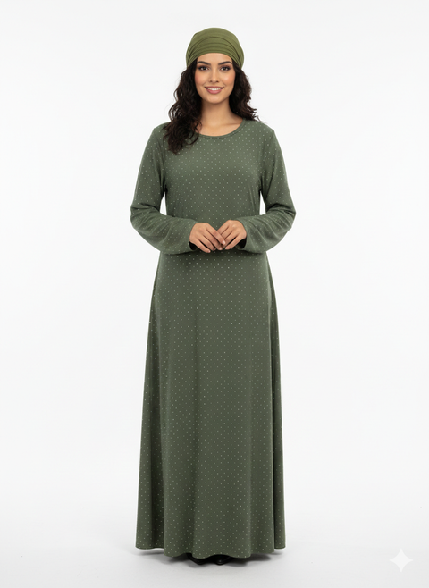 Jurk met glitters en verstelbare strik achterkant - 10321